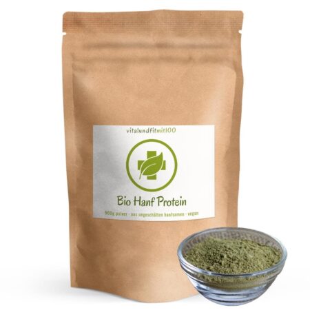 Pudră de proteină din cânepă bio 500 g.