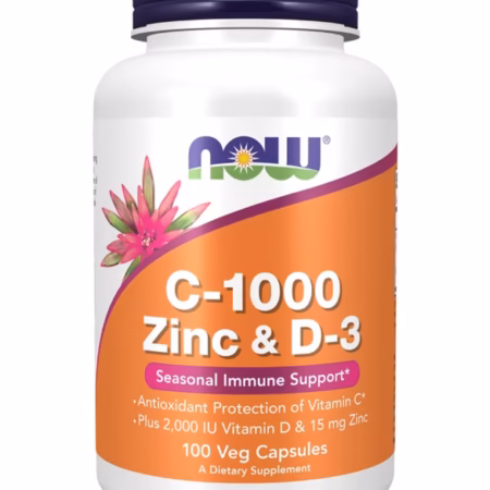 NOW Foods C-1000 Zinc D3 100 bucăți