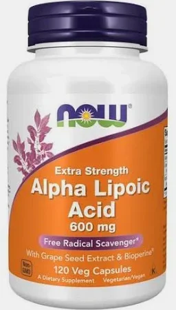 NOW Foods Alpha Lipoic Acid 600 mg 120 capsule vegetale