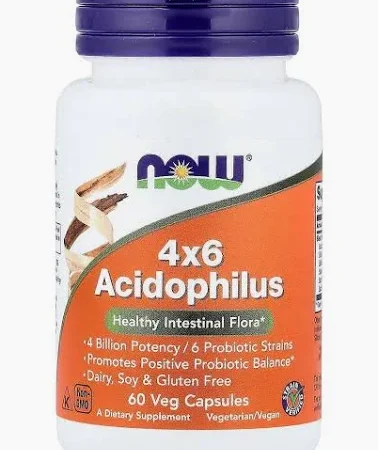 NOW Foods 4x6 Acidophilus 60 capsule vegetale