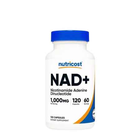 Nutricost NAD+ este un supliment alimentar sub formă de capsule, cu o formulă vegană, fără gluten și realizată din ingrediente fără OMG. Fiecare flacon conține 120 de capsule, echivalentul a 60 de porții, iar fiecare porție furnizează 1.000 mg NAD+, adică nicotinamid adenin dinucleotid.