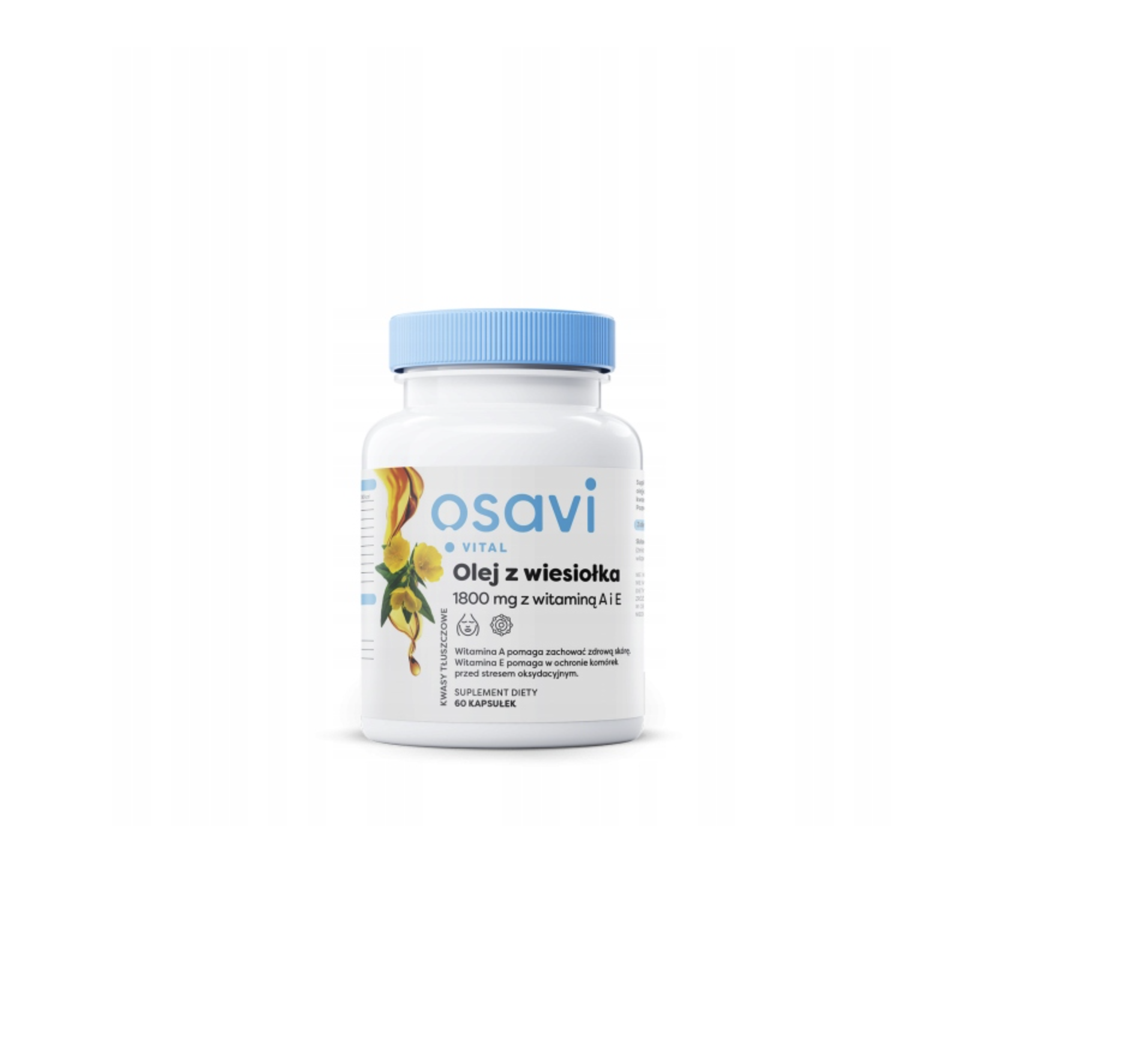 Osavi Ulei de Luminariță 1800mg (Vitamine A și E) 60 capsule