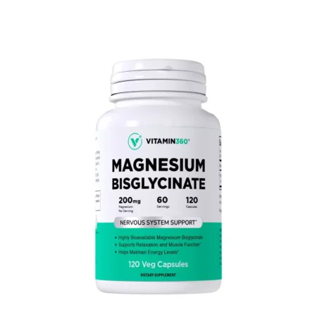 Vitamin360 Magnesium Bisglycinate 200 mg 120 capsule vegetale