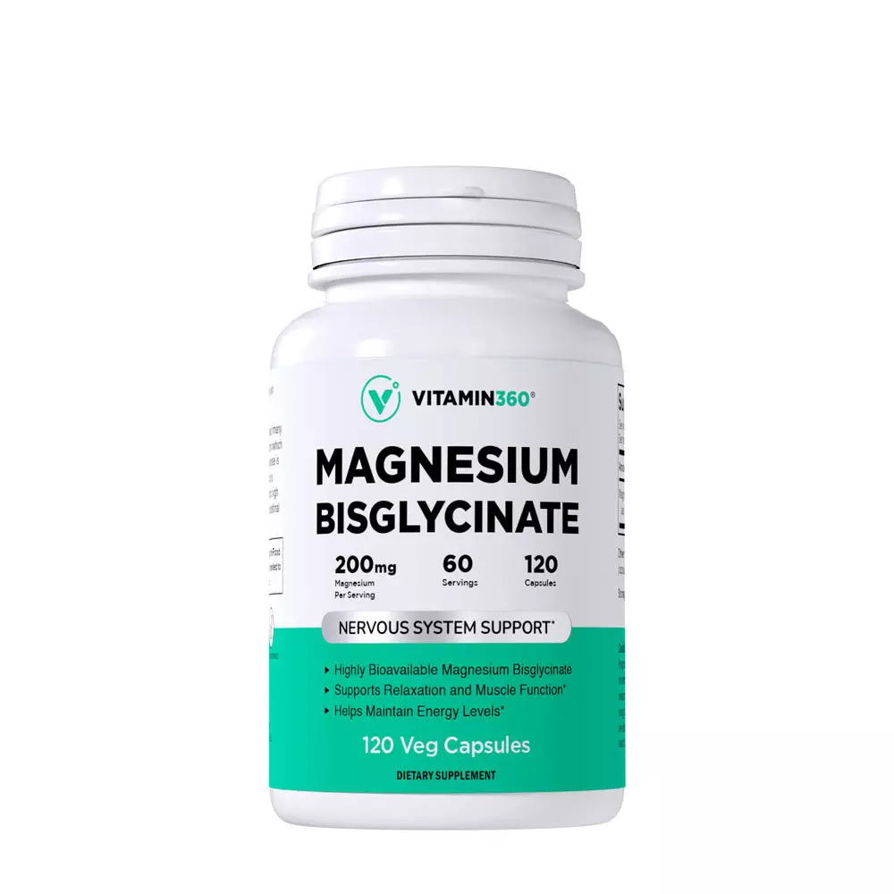 Vitamin360 Magnesium Bisglycinate 200 mg 120 capsule vegetale