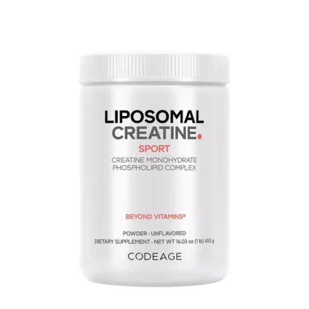 Codeage Sport – Creatină Lipozomală Pudră, Fără Aromă, 150 g